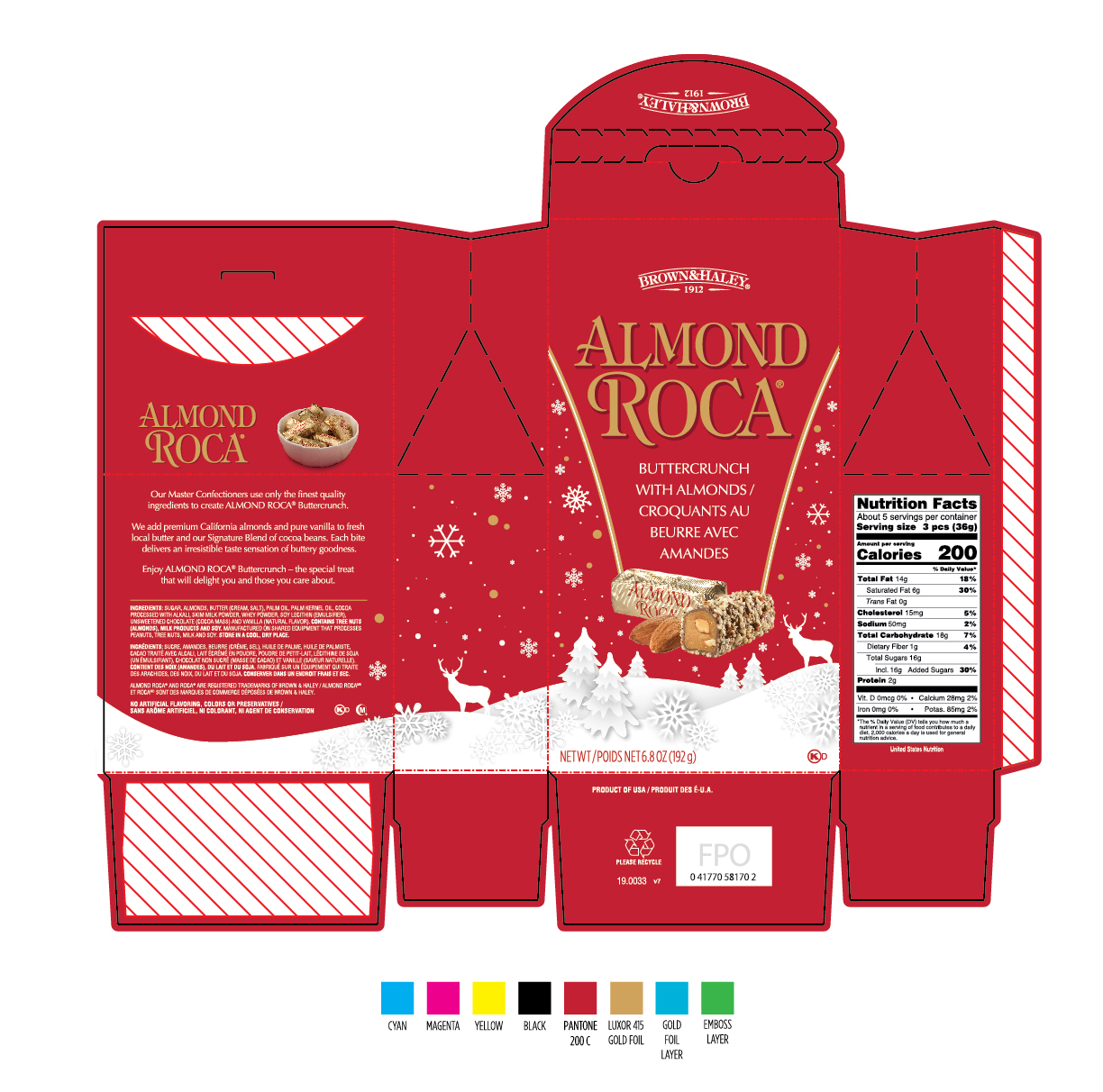 ALMOND ROCA holiday package design