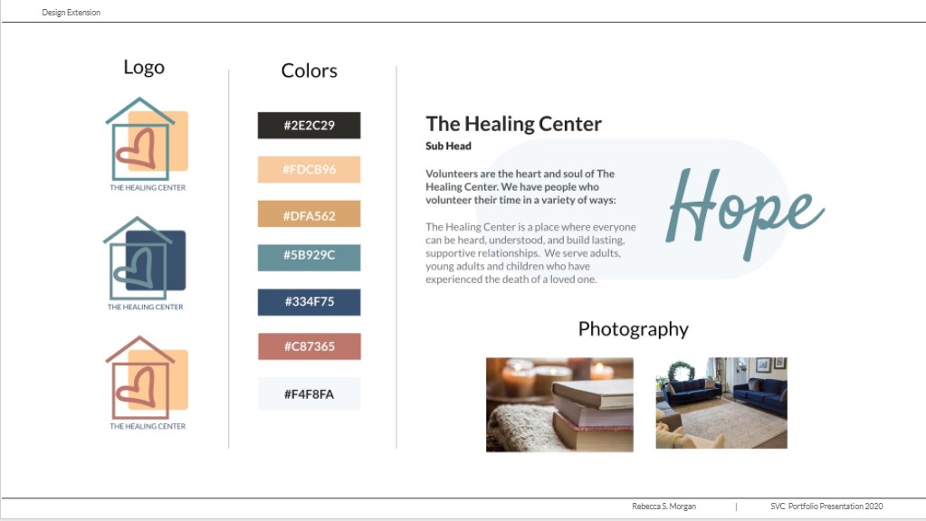 image of style-guide used in the website design planning